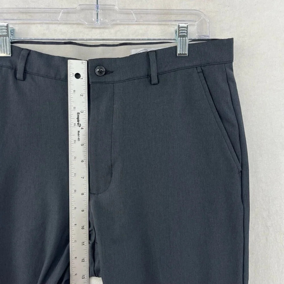 Greg Norman Pants Men's Sz 34x30 Gray Straight Leg Mid-Rise Pockets Stretch - Picture 3 of 10